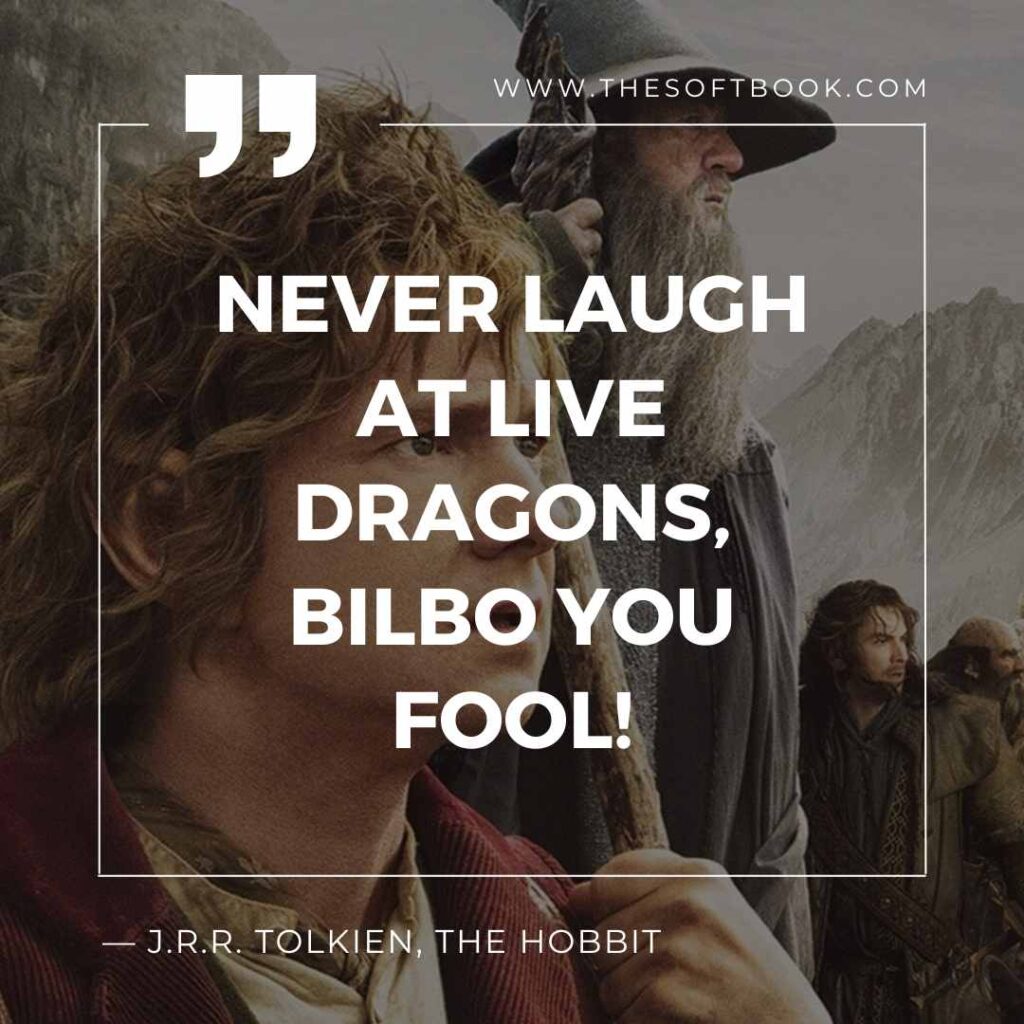 Never laugh at live dragons, Bilbo you fool!