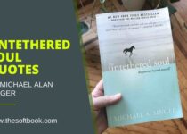 The Untethered Soul book image with book quotes heading